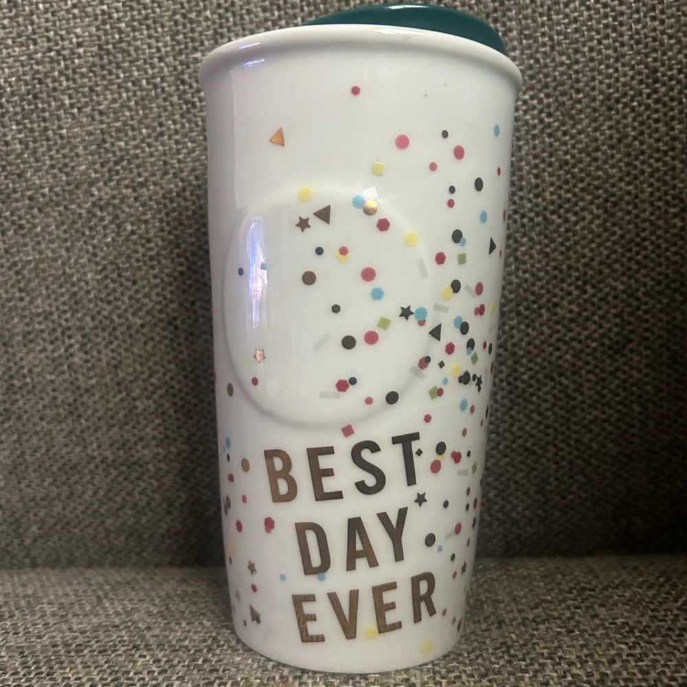 Starbucks Best Day Ever Ceramic Travel Mug